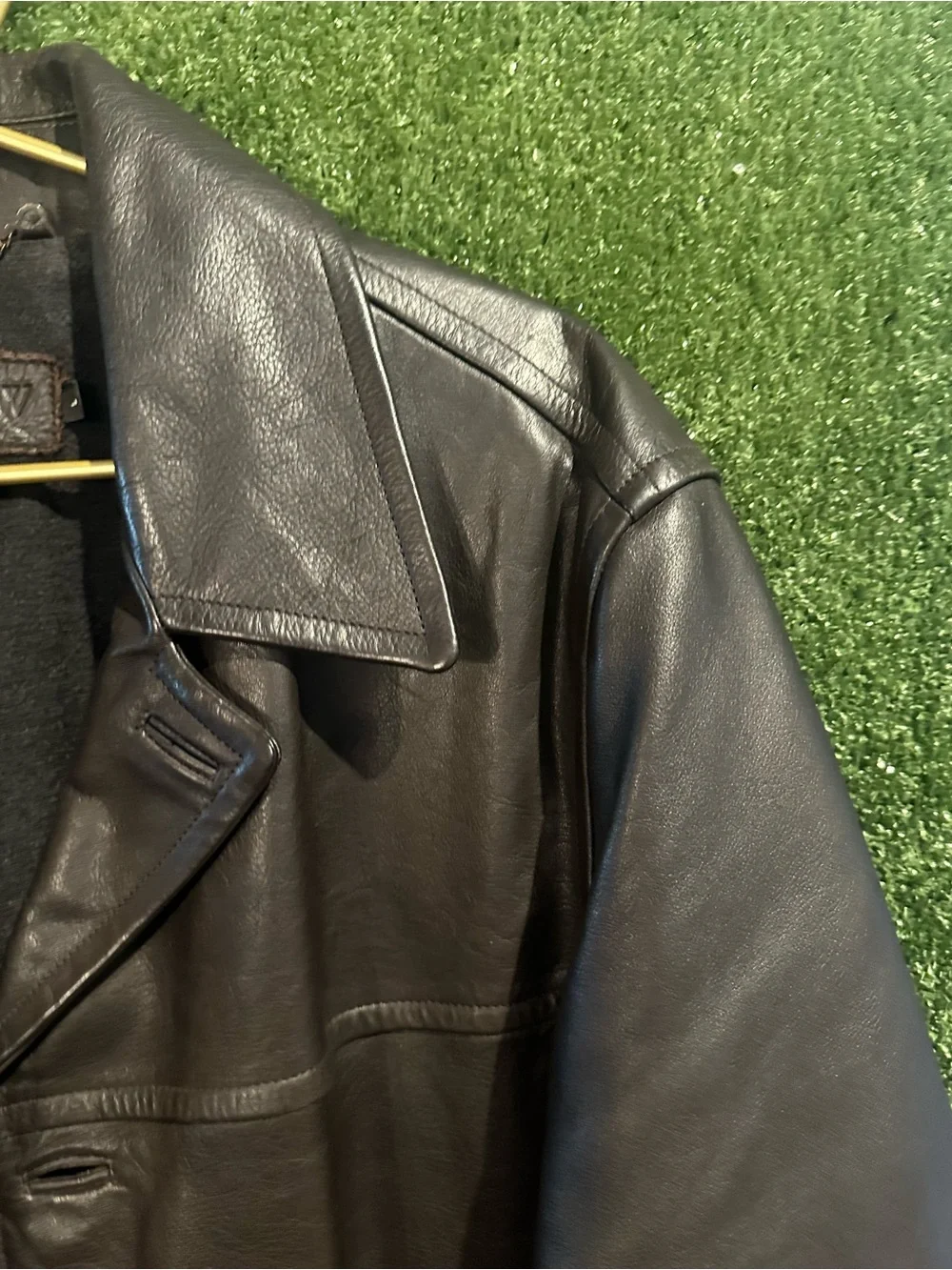 J. Crew Vintage 1990’s Leather Button-Front Jacket in Dark Brown